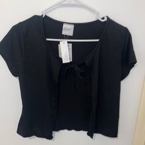 NWT BLACK COVER UP TOP